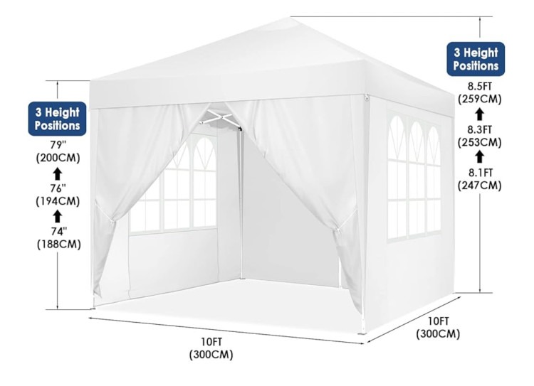 10x10 pop up tent